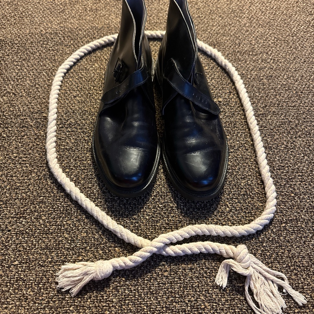 Vibram Men's Black Leather Boots